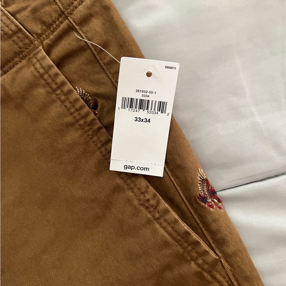 Men’s gap embroidered slim fit khaki chinos - Picture 5 of 6